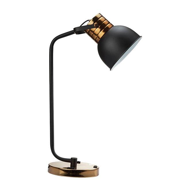 URIEN Table Lamp, Black/Antique Gold Half Price Furniture