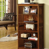 Valencia I Antique Oak Media Shelf Half Price Furniture