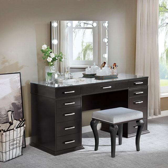 VALENTINA Vanity Set, Gray Half Price Furniture