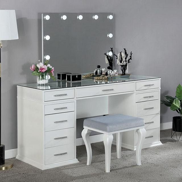 VALENTINA Vanity Set, White Half Price Furniture