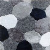 Vancouver Gray/Navy 5' X 7' Area Rug Half Price Furniture