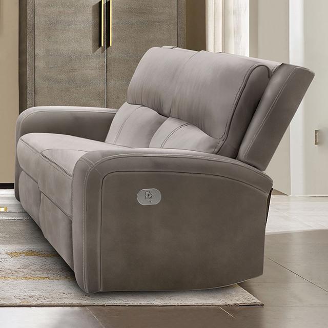 VASILIOS Power Loveseat, Taupe Half Price Furniture