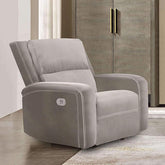 VASILIOS Power Recliner, Taupe Half Price Furniture