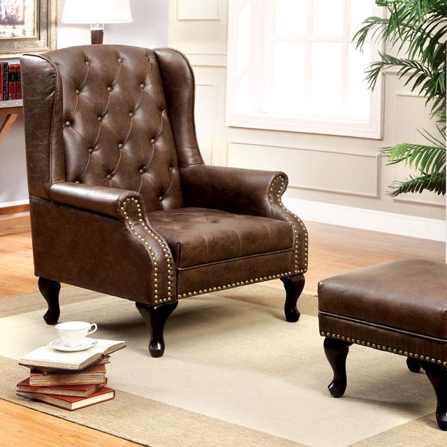 VAUGH Rustic Brown Accent Chair Half Price Furniture