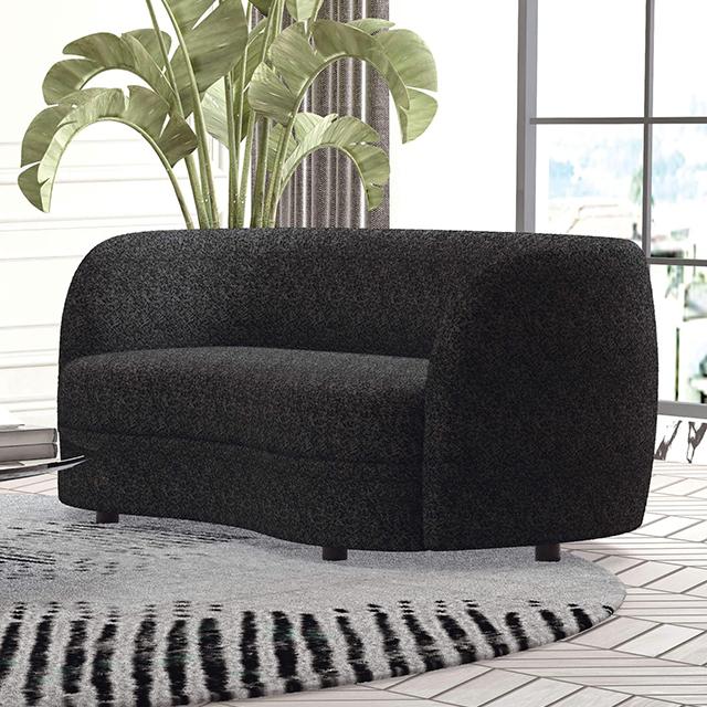 VERSOIX Loveseat, Black Half Price Furniture