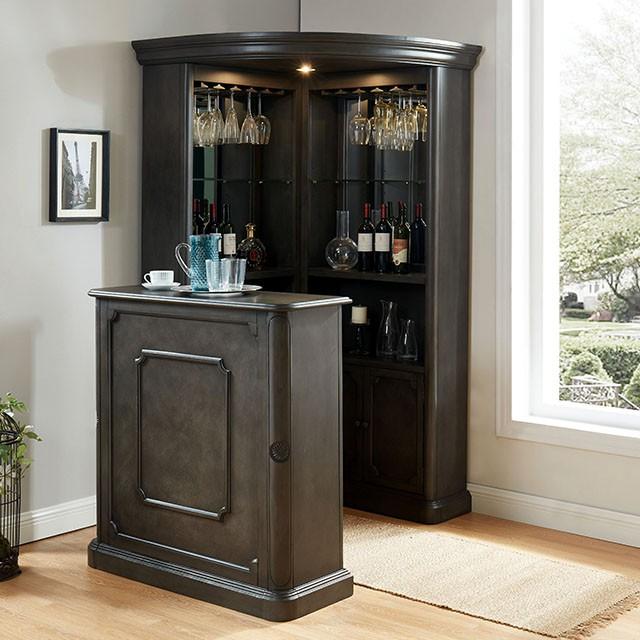 Voltaire Gray Curio Cabinet Half Price Furniture