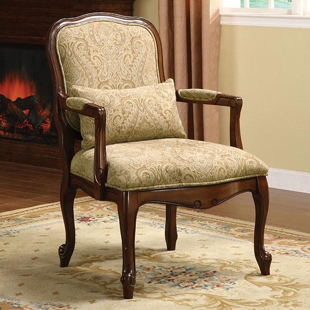 Waterville Beige/Dark Cherry Accent Chair Half Price Furniture