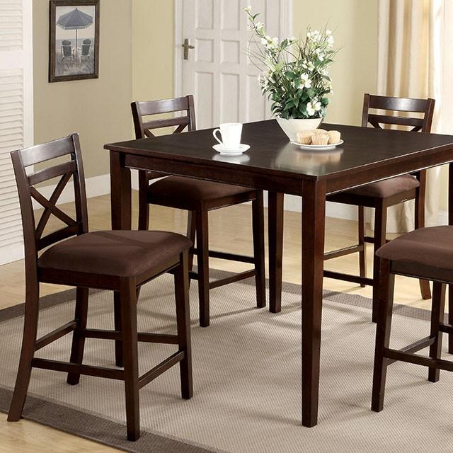 Weston I Espresso 5 Pc. Counter Ht. Table Set Half Price Furniture