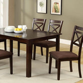 Weston II Espresso 7 Pc. Dining Table Set Half Price Furniture