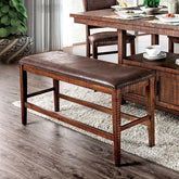 Wichita Light Walnut Counter Ht. Bench Half Price Furniture