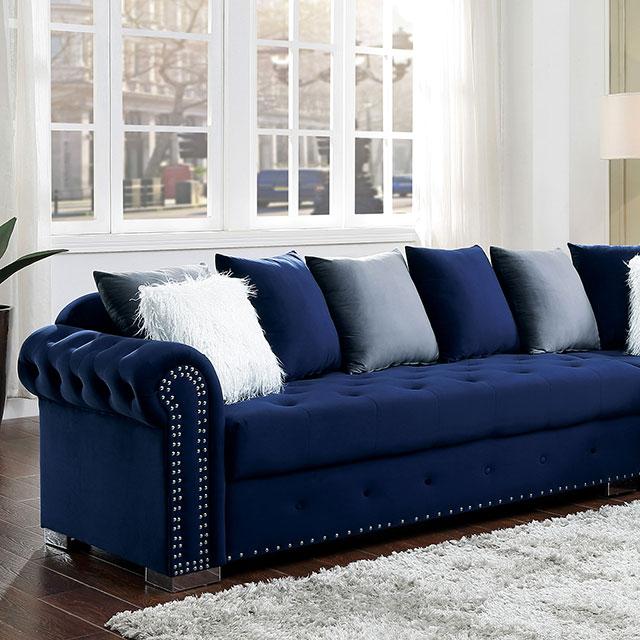 WILMINGTON Sectional, Blue Half Price Furniture