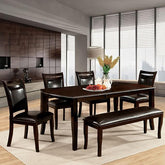 Woodside Dark Cherry/Espresso Dining Table Half Price Furniture