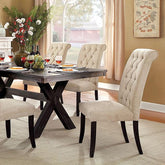 XANTHE Black Dining Table Half Price Furniture