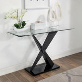 XANTHUS Sofa Table, Black Half Price Furniture