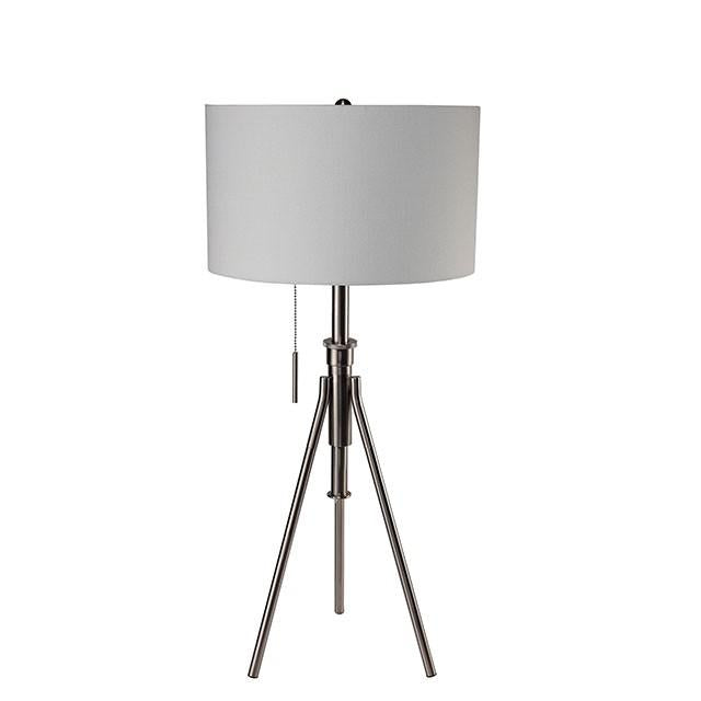 Zaya Brushed Steel Table Lamp Half Price Furniture