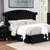 ZOHAR E.King Bed, Black Half Price Furniture