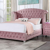 ZOHAR Queen Bed, Pink Half Price Furniture