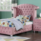 ZOHAR Twin Bed, Pink Half Price Furniture