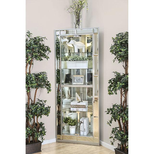 Chouteau Silver Curio Cabinet Half Price Furniture