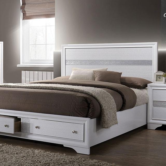 CHRISSY Full Bed, White Half Price Furniture