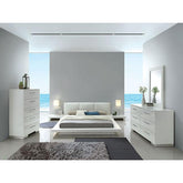 Christie Glossy White Queen Bed Half Price Furniture