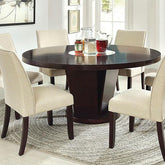 Cimma Espresso Round Dining Table Half Price Furniture