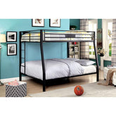 CLAREN Black Full/Queen Bunk Bed Half Price Furniture