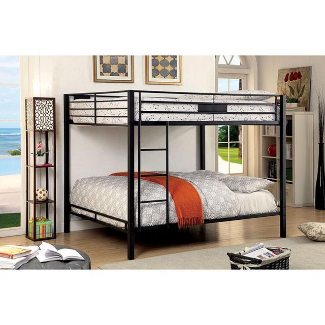 CLAREN Black Queen/Queen Bunk Bed Half Price Furniture