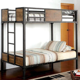 CLAPTON Black Twin/Twin Bunk Bed Half Price Furniture