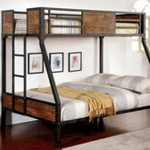 CLAPTON Black Twin/Full Bunk Bed Half Price Furniture