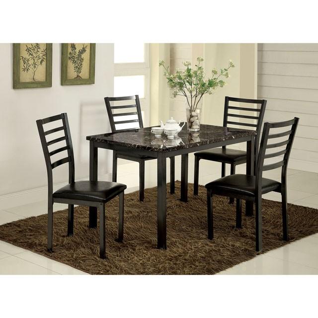 COLMAN Black 48" Dining Table Half Price Furniture