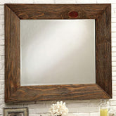 COIMBRA Rustic Natural Tone Mirror Half Price Furniture