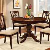 Carlisle Brown Cherry Round Dining Table Half Price Furniture