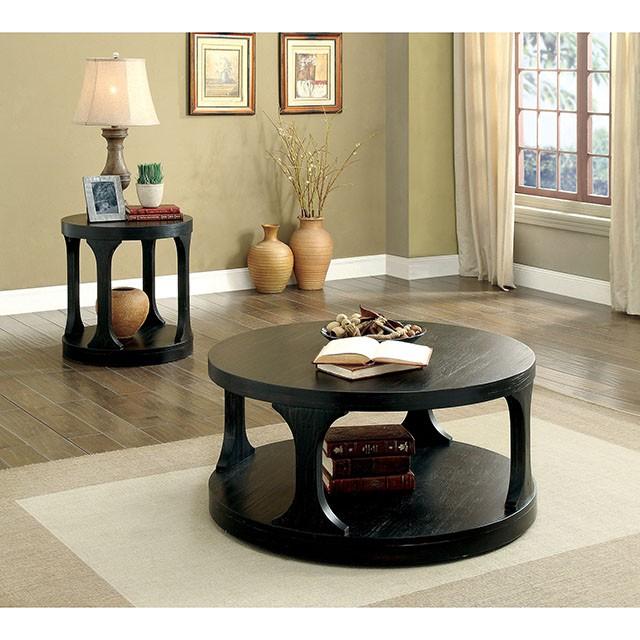 Carrie Antique Black End Table Half Price Furniture