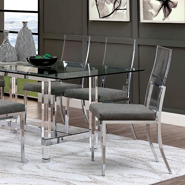 Casper Chrome Dining Table Half Price Furniture