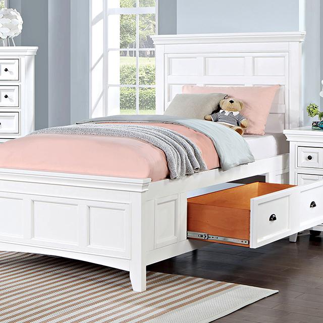 CASTILE Twin Bed, White Half Price Furniture