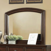 Castor Brown Cherry Mirror Half Price Furniture