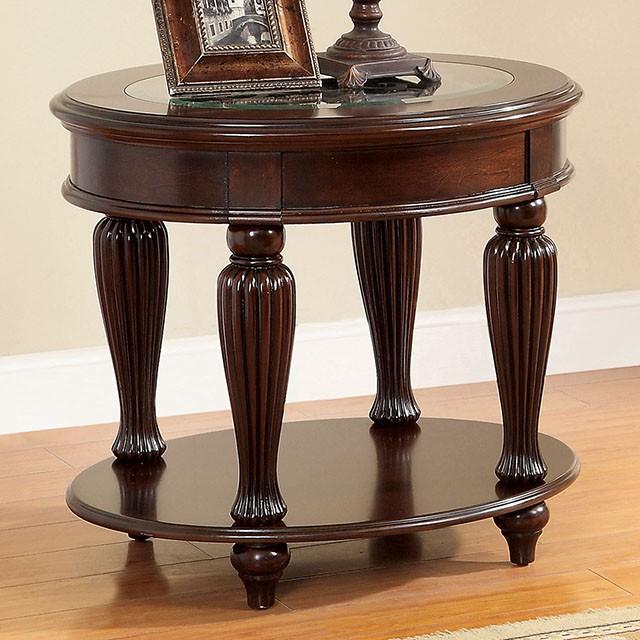 Centinel Dark Cherry End Table Half Price Furniture