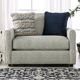 CHANCERY Chair & Half, Gray/Navy Half Price Furniture