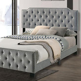 CHARLIZE Cal.King Bed, Gray Half Price Furniture