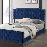 CHARLIZE E.King Bed, Navy Half Price Furniture