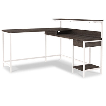 Dorrinson Home Office L-Desk with Storage - Half Price Furniture