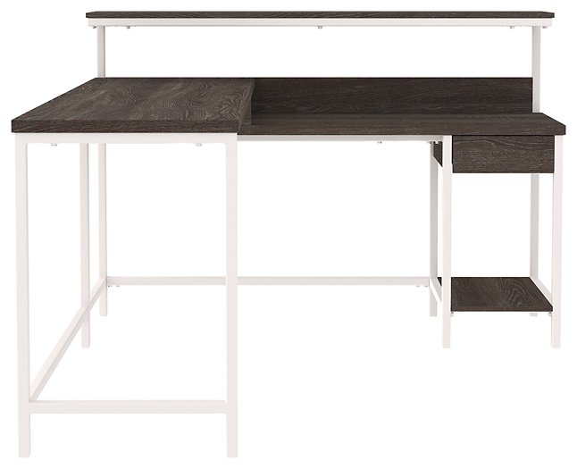 Dorrinson Home Office L-Desk with Storage - Half Price Furniture