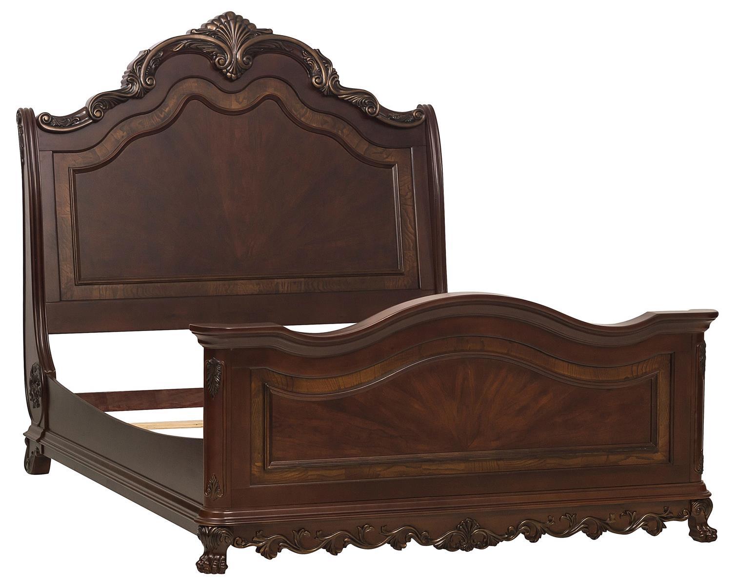 Homelegance Deryn Park Queen Sleigh Bed in Cherry 2243SL-1 - Half Price Furniture