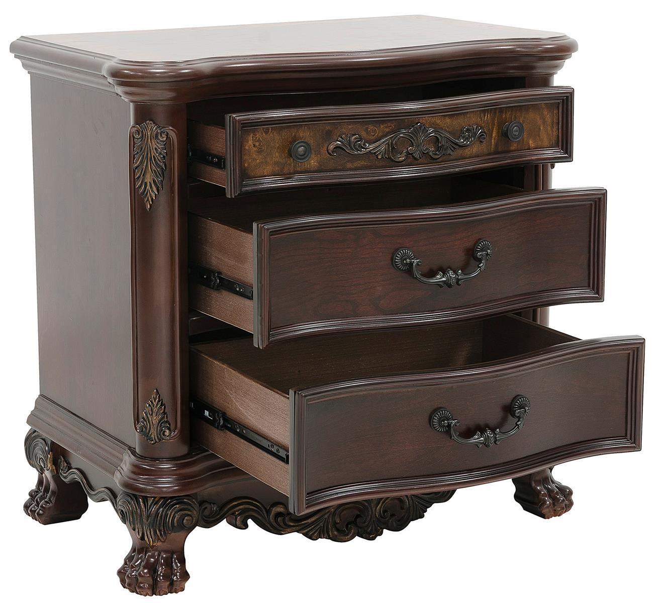 Homelegance Deryn Park 3 Drawer Nightstand in Cherry 2243-4 - Half Price Furniture