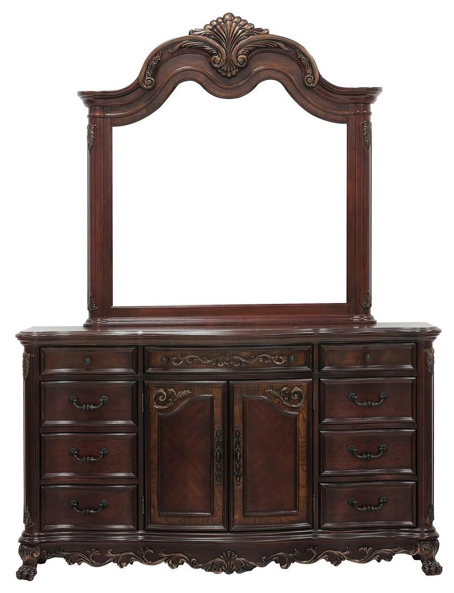 Homelegance Deryn Park 9 Drawer Dresser in Cherry 2243-5 - Half Price Furniture