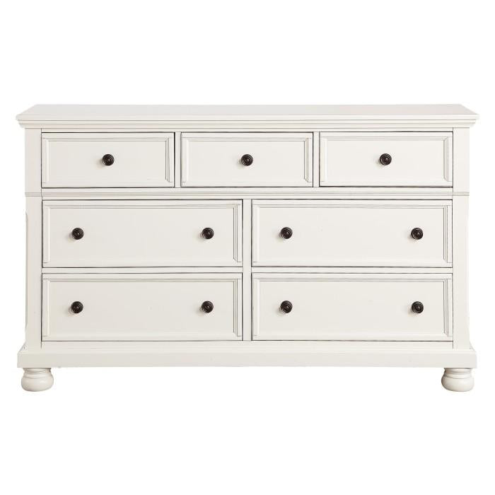 Homelegance Laurelin 7 Drawer Dresser in White 1714W-5 Half Price Furniture