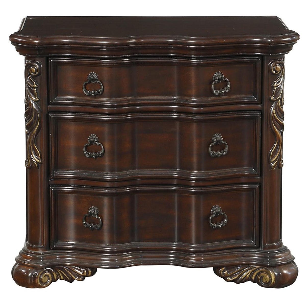 Homelegance Royal Highlands 3 Drawer Nightstand in Rich Cherry 1603-4 - Half Price Furniture