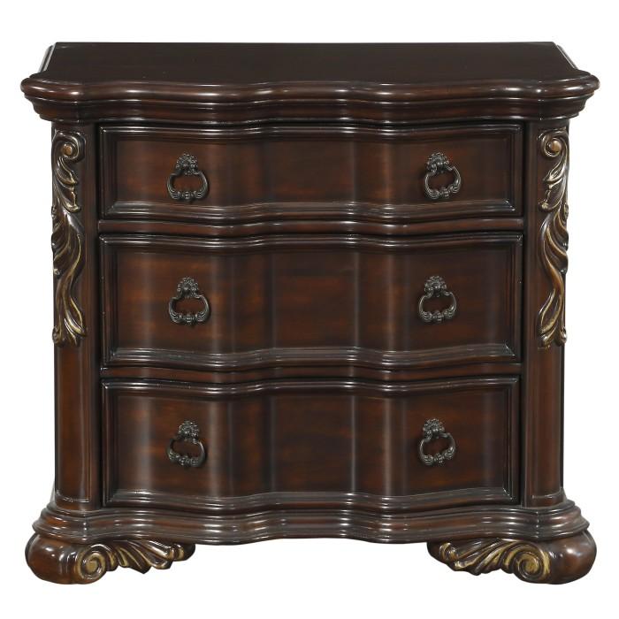 Homelegance Royal Highlands 3 Drawer Nightstand in Rich Cherry 1603-4 Half Price Furniture