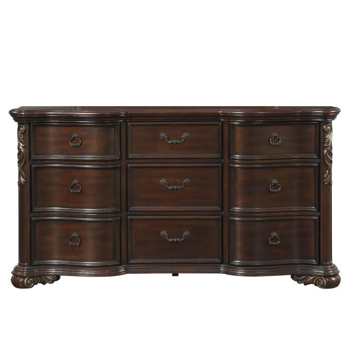 Homelegance Royal Highlands 9 Drawer Dresser in Rich Cherry 1603-5 Half Price Furniture